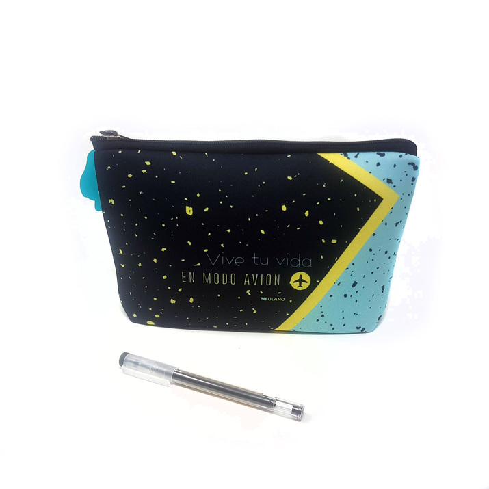 CARTUCHERA SIMPLE SIMIL NEOPREN / NECESER - MODO AVION